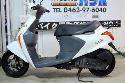 レッツ５G白　Fタイヤ新