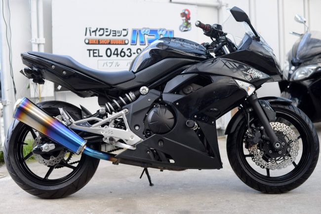 NINJA400R　ブラック　アールズギアマフラー